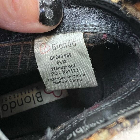 Blondo Women's Animal Print Tami Waterproof Boots Bootie Brown & Black Size 6.5M - Picture 11 of 11